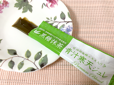 黒糖抹茶青汁寒天ジュレ