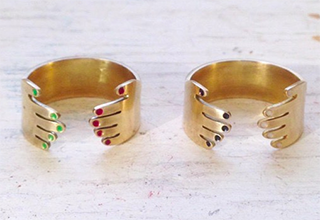 真鍮製のオープンリング