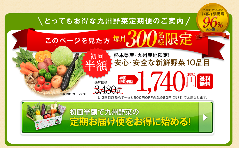 安心・安全の九州野菜の宅配・通販【九州野菜王国】