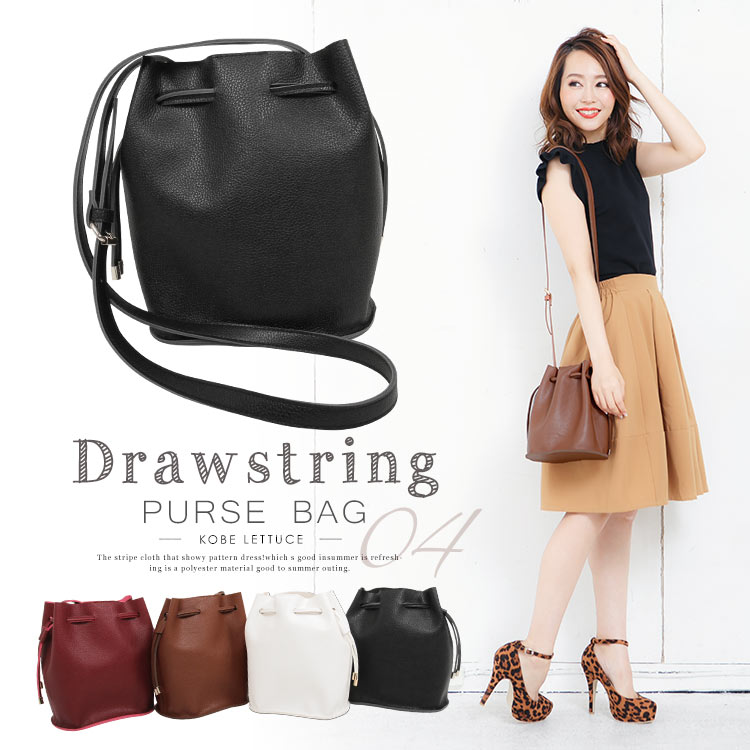 巾着型☆コンパクトショルダーバッグ