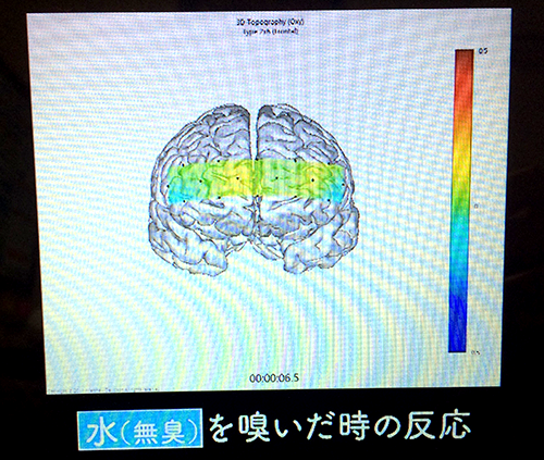 水(無臭)を嗅いだときの反応
