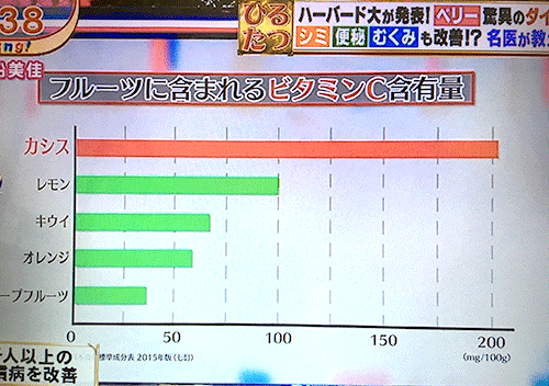 「カシス」で シミ改善