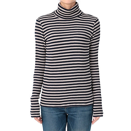 Beautiful people ハイネックボーダープルオーバー