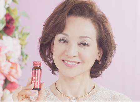 美・皇潤を飲んだ翌日、顔を洗うと違いに気付くんです。/ 夏樹陽子さん:女優