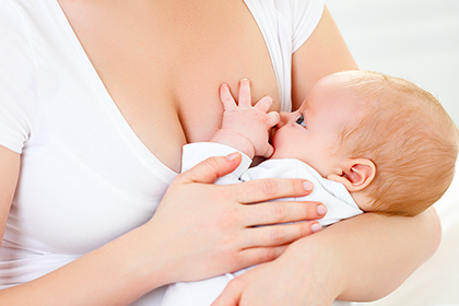 母乳でやすくする