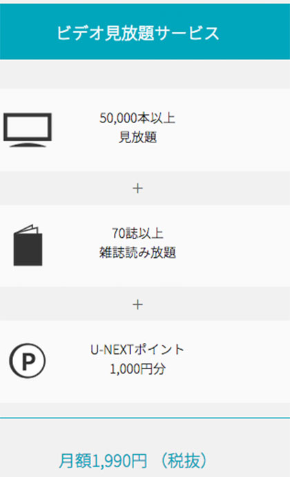 ユーネクストの料金